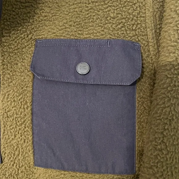 Jetty Olive/Charcoal Heavyweight Fleece Pullover - Picture 4 of 8